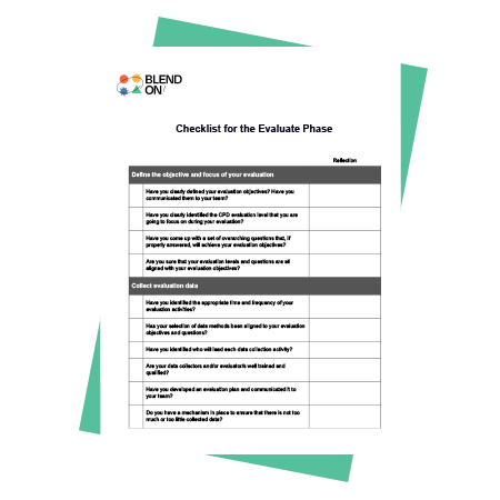 Checklist for evaluation phase